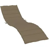 vidaXL Sonnenliegen-Auflage Melange Taupe 200x60x4 cm Stoff