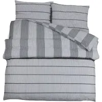vidaXL Bettwäsche-Set Grau 140x200 cm Baumwolle