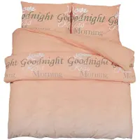 vidaXL Bettwäsche-Set Rosa 240x220 cm Baumwolle