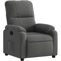 vidaXL Relaxsessel Dunkelgrau Mikrofasergewebe