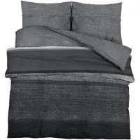 vidaXL Bettwäsche-Set Dunkelgrau 200x200 cm Baumwolle