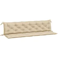 vidaXL Gartenbank-Auflagen 2 Stk. Beige 200x50x7 cm Oxford-Gewebe