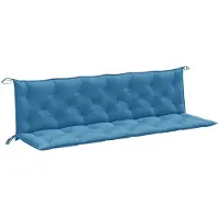 vidaXL Gartenbank-Auflagen 2 Stk. Melange Blau 200x50x7 cm Stoff