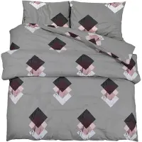 vidaXL Bettwäsche-Set Grau 200x200 cm Baumwolle