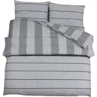 vidaXL Bettwäsche-Set Grau 260x220 cm Baumwolle