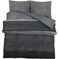vidaXL Bettwäsche-Set Dunkelgrau 140x200 cm Baumwolle