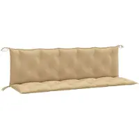 vidaXL Gartenbank-Auflagen 2 Stk. Melange Beige 180x50x7 cm Stoff