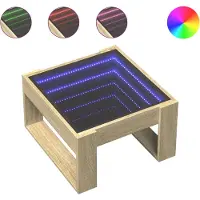 vidaXL Couchtisch mit Infinity-LED Sonoma-Eiche 50x53x30 cm