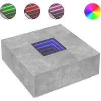 vidaXL Couchtisch mit Infinity-LED Betongrau 100x100x40 cm