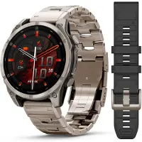 Garmin Fenix 8 3,56 cm (1,4") AMOLED 47 mm Digital 454 x 454 Pixel Touchscreen Titan Wi-Fi GPS (Satellit)