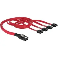 DeLOCK Cable mini SAS 36pin to 4x SATA SCSI-Kabel Rot 0,5 m