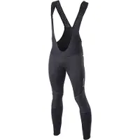 Löffler Radhose lang M Trägerhose Thermo Elastisch für Herren-Schwarz