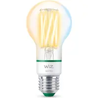 WiZ Connected Filament-Lampe, transparent, 60 W A60 E27, Intelligentes Leuchtmittel, Wi-Fi/Bluetooth, Transparent, Wi-Fi 4 (802.11n), 802.11b, 802.11g, LED, E27