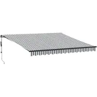 vidaXL Markise Automatisch mit LEDs Anthrazit & Weiß 400x300 cm