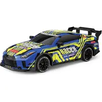 TEC-TOY - Racer R/C 1:18 2,4GHz w/light & Try Me - blue/yellow (471267)