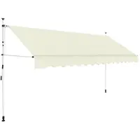 vidaXL Einziehbare Markise Handbetrieben 350 cm Cremeweiß