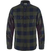 Fjällräven Overhemd Övik Heavy Flanellhemd Herren Deep Forest Dark Navy-L