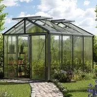 GFP 235 x 311 cm Gewächshaus, Standardfarbe Aluminium Natur | ohne Setangebot - (GFPV00179)