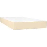 vidaXL Taschenfederkernmatratze Mittel Creme 120x190x20 cm Stoff