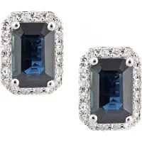 Diamant L'Eternel Ohrstecker aus 750 Weißgold mit Diamant mit Saphir | Gr.: onesize