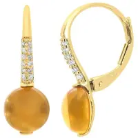 Diamant L'Eternel Ohrhänger aus 375 Gelbgold mit 3.00 Karat Diamant mit Citrin | Gr.: onesize