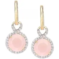 Diamant L'Eternel Creolen aus 375 Gelbgold mit Diamant mit Opal | Gr.: onesize