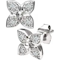 Diamant L'Eternel Ohrstecker aus 375 Weißgold mit Diamant Blumen-Design | Gr.: onesize