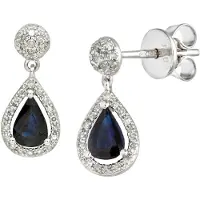Diamant L'Eternel Ohrhänger aus 750 Weißgold mit 0.25 Karat Diamant mit Saphir | Gr.: onesize