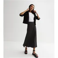 Gini London Satin Schrägschnitt Midirock