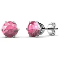 MYC Paris Geburtsstein-Oktober-Ohrringe - Silber und Rosa
