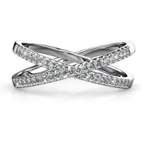 MYC Paris X Ring - Silber und Kristall