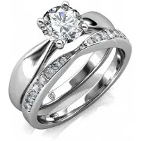 MYC Paris Prestige Ring - Silber und Kristall