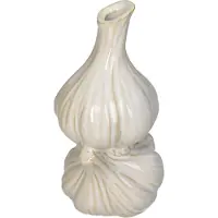 HD Collection Vase ''Garlic'' in Weiß - (B)8,6 x (H)16,8 x (T)8,3 cm - onesize