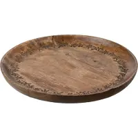 Kitchen Goods & More Holz-Teller Ø28cm – Rustikaler Servierteller