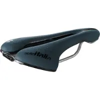 Selle Royal Selle Italia Flite Boost Gravel TI 316 Superflow, Fahrradsattel, Track, Blau, Einfarbig, Karbonfaser, Mikrofaser