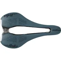Selle Royal Selle Italia SLR Boost Gravel TI 316 Superflow, Fahrradsattel, Straßenrennen, Blau, Einfarbig, Karbonfaser, Mikrofaser