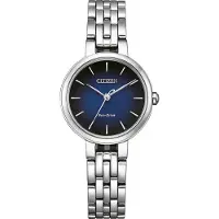 Citizen EM0990-81L Eco-Drive Damenuhr L Stahl/Blau