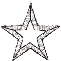 Intratuin Weihnachtsdekoration LED-Leuchtstern schwarz, 5 cm