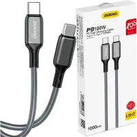 Dudao 100W Quickly Charge Schnellladegerät USB typ C Kabel, Ladekabel PowerDelivery 3.1, QC3.0 20V/5A kompatibel mit Smartphones USB-C Anschluss 1m grau