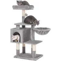 Acaza Kratzbaum für Großkatzen - Mehrstufiger Kratzbaum - 110 cm hoch