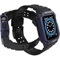 Hurtel Protect Strap Band Band with Case for Apple Watch 7 / SE (41/40 / 38mm) Case Armored Watch Cover Bla