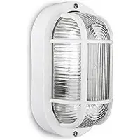 EDM Tarragona Oval Ip54 E27 20 Cm 40w Wandleuchte Weiß Weiß One Size