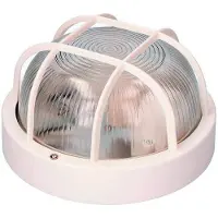 EDM Tarragona Rounded Ip54 E27 40w 18.5 Cm Wandleuchte Weiß Weiß One Size