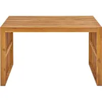 Beliani Gartentisch Hellbraun Akazienholz Rechteckig 120x70 cm für 4 Personen Rustikal Outdoor Terrasse Außenbereich Garten Ausstattung Holztisch