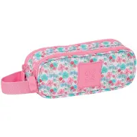 MOOS Zweifaches Mehrzweck-Etui Flores Bunt 21 x 8 x 6 cm
