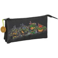 Safta Piórnik Potrójny Ninja Turtles - Oficjalny Produkt dla Fanów