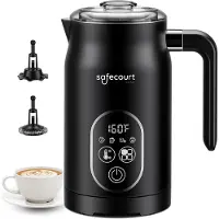 Safecourt Kitchen Milchaufschäumer - Elektrisch - 4-in-1 - Schwarz