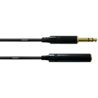 Cordial CFM 5 VK, 6.35mm, Männlich, 6.35mm, Weiblich, 5 m, Schwarz