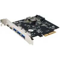 EXSYS GmbH USB 3.2 Gen2 PCIe (x2) Karte mit 5 Ports ( 3A+2C Anschlüsse)