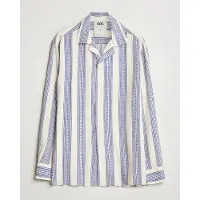 OAS Hemd Havana Viscose Long Sleeve Cream / Blue-S